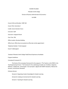 COURSE SYLLABUS Philander Smith College Division of Business