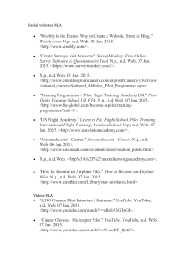 Bibliography for website - Piloting