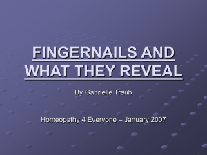 FINGERNAILS AND WHAT THEY REVEAL
