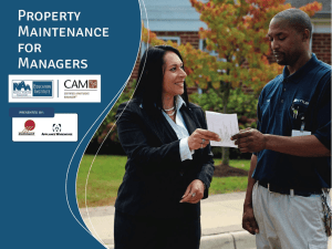 PPT Property Maintenance for Managers