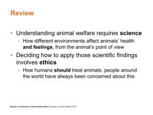 Concepts in Animal Welfare