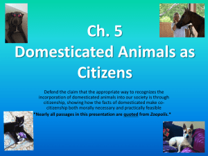 Ch. 5 Domesticated Animals as Citizens