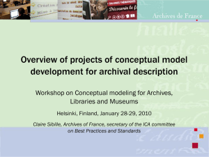 Overview of projects of conceptual model
