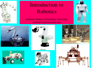 Introduction to Robotics - Faculty of Mechanical Engineering