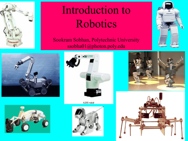 Introduction To Robotics - Faculty Of Mechanical Engineering