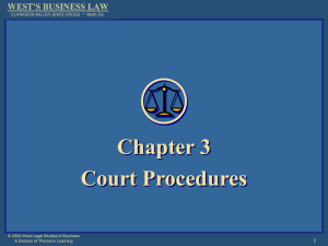 Chapter 3 - Court Procedures