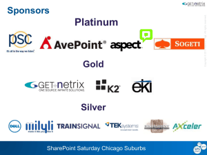 Project Management - SharePoint Saturday Chicago Suburbs