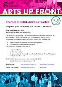 Arts Up Front Conference Information & Registration