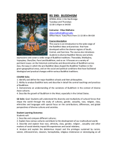 rs 390: buddhism - California State University, Northridge