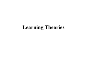 Learning Theories - Personal.psu.edu