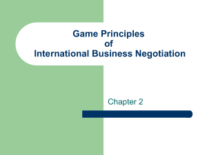 Game Principles of International Business Negotiation