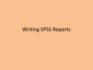 How to Write SPSS Reports