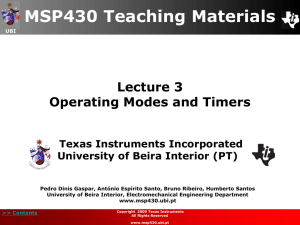 Low power operating modes