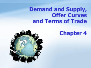 Chapter 4 Demand and Supply, Offer Curves and the Terms of Trade