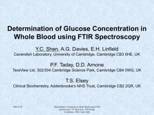 FTIR spectra of whole blood samples