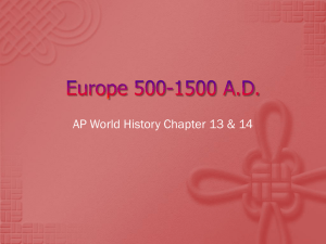 Europe 500-1500 AD - Chandler Unified School District