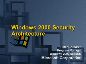 Windows 2000 Security Features Overview