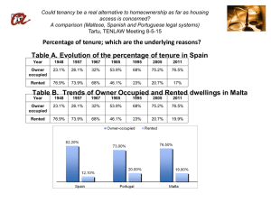 (I) Could tenancy be a real alternative to homeownership