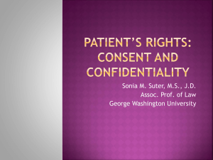 Consent and Confidentiality in Genetics
