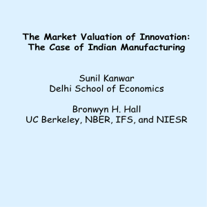 The Market Valuation of Innovation