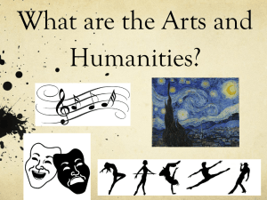 What are the Arts and Humanities?