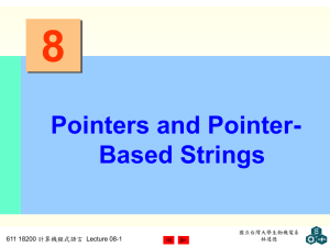 Chapter 8 Pointers and Point