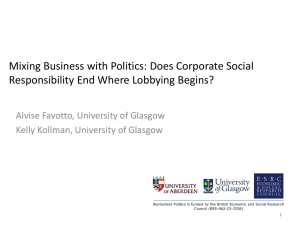 Mixing Business with Politics: Does Corporate Social Responsibility