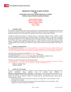 Request for Qualifications - The California State University