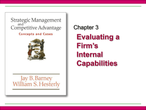 Evaluating a Firm's Internal Capabilities