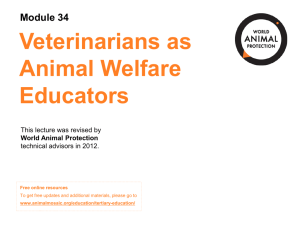 Module 34: Veterinarians as Animal Welfare Educators