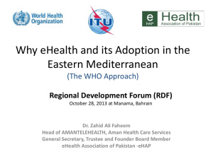 Why eHealth and its Adoption in the Eastern Mediterranean