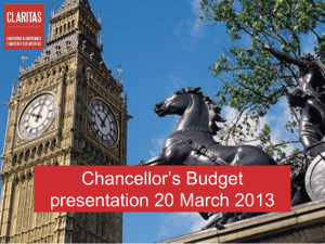 Budget Presentation 20 March 2013