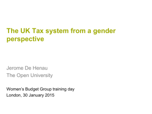 The UK tax system and its gender effects