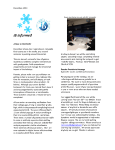 IB Informed Newsletter December 2013