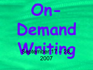 On-Demand Writing - Harrison County Schools