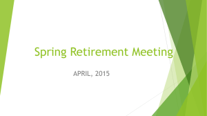 Spring 2015 Retirement Seminar