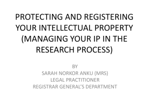protecting and registering your intellectual property