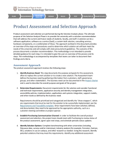 SA-Product Assessment and Selection Approach v1