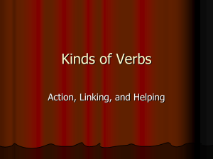 Kinds of Verbs