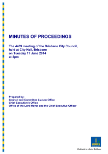 table of contents - Brisbane City Council
