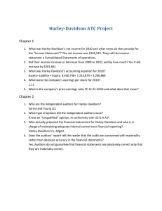 Harley Davidson Financial Statement Analysis