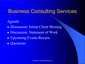 BA 345 Small Business Consulting