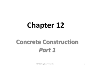 Chapter 12 Concrete Construction