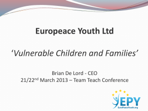 Vulnerable Children and Families - Brian De Lord - Team