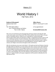 World History I - Truman State University