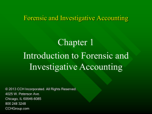 Forensic and Investigative Accounting Chapter 1