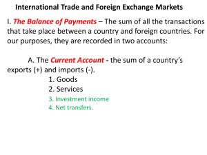 International Trade and Foreign Exchange Markets