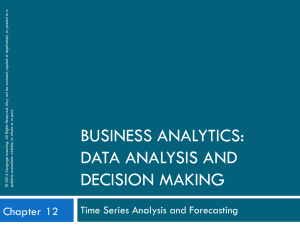 Time Series Analysis and Forecasting