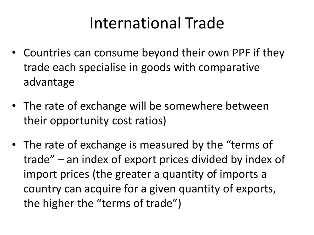 the importance of international trade in developing countries research paper