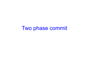 Two phase commit